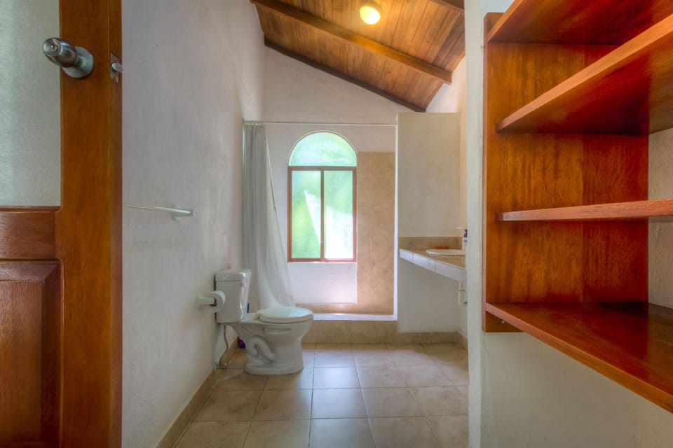 Panoramic Cabin, Resort View, Mountainside | Bathroom | Shower, towels, soap, shampoo
