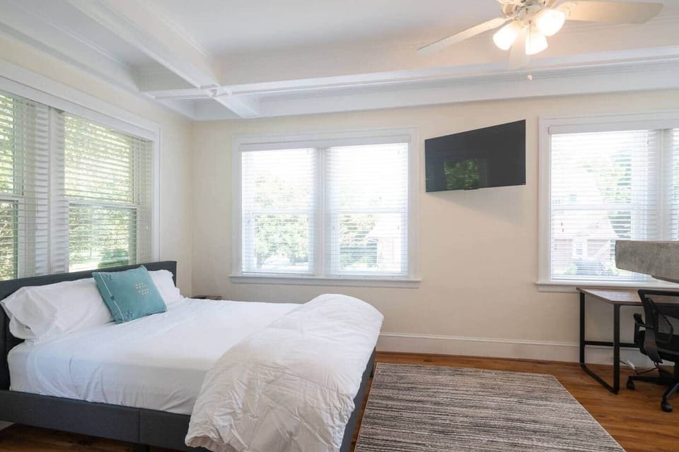 Bedroom #2 is on opposite end of Bedroom #1. Bedrooms are not adjacent. 
