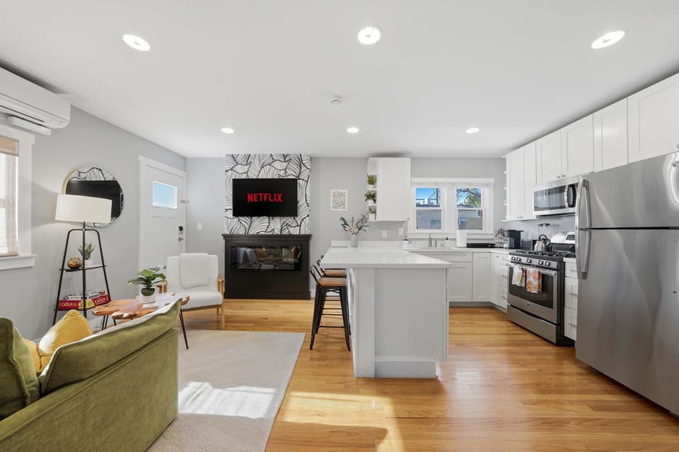 Bright open-concept kitchen with modern finishes and natural light.