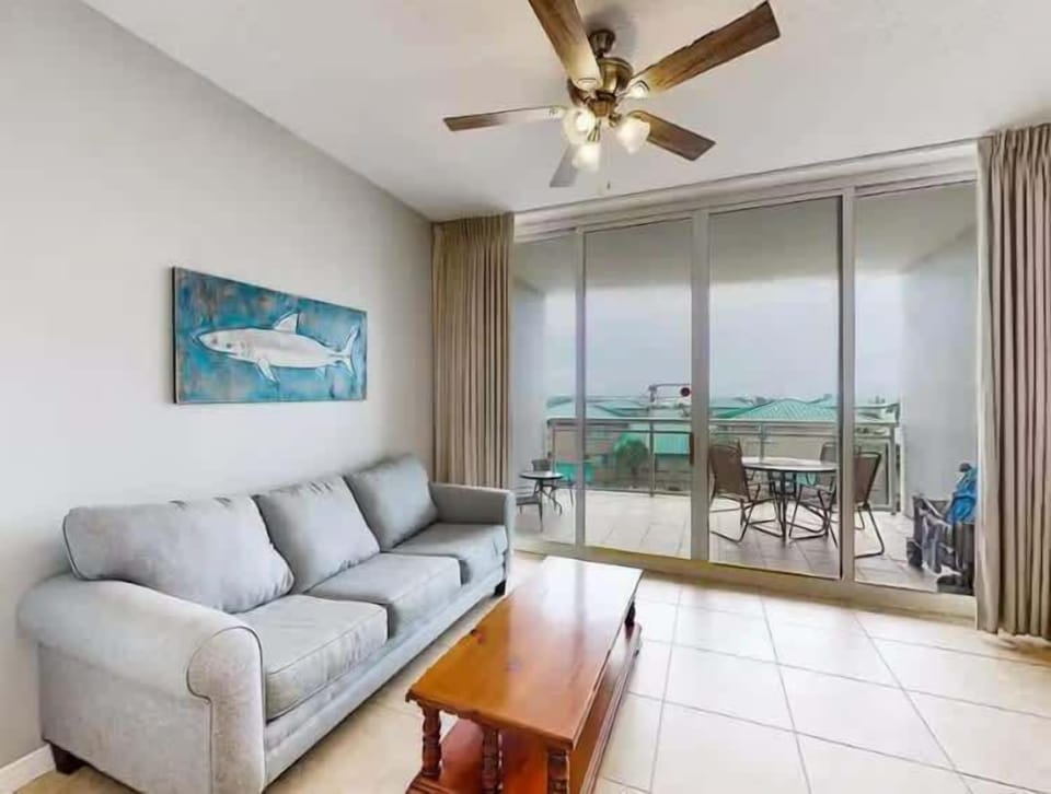 Living room with balcony access