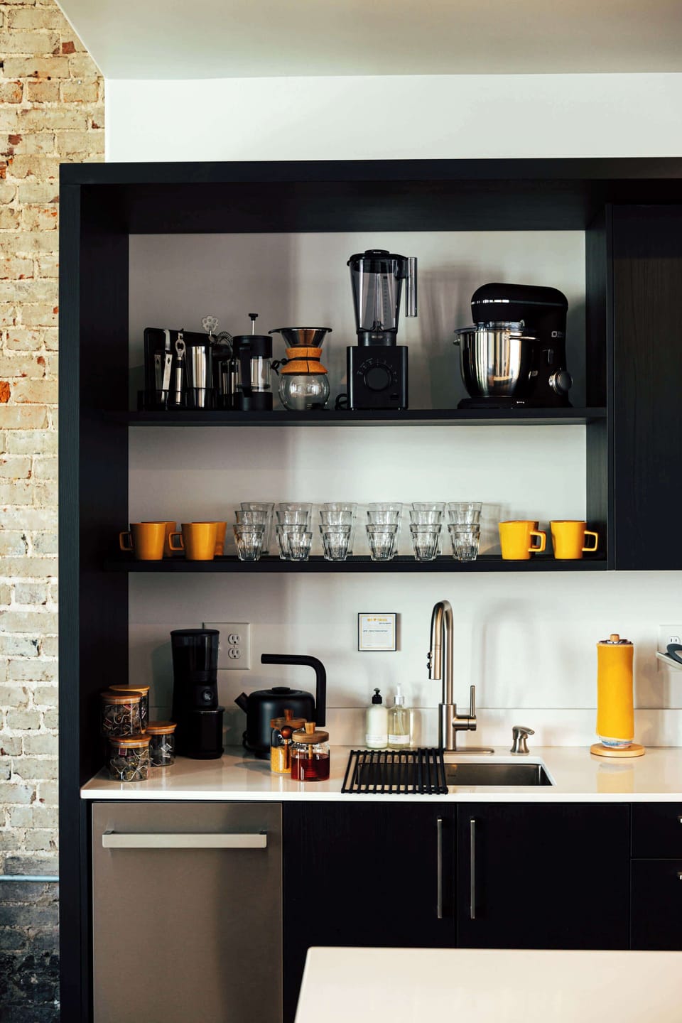 Every kitchen essential covered. Stand mixer, blender, and hand-selected teas and spices make staying in feel just right.
