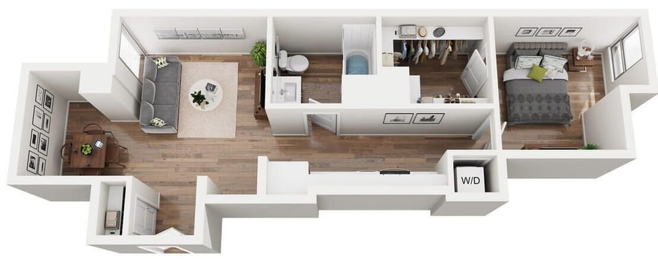 Superior Studio, Lake View | Floor plan