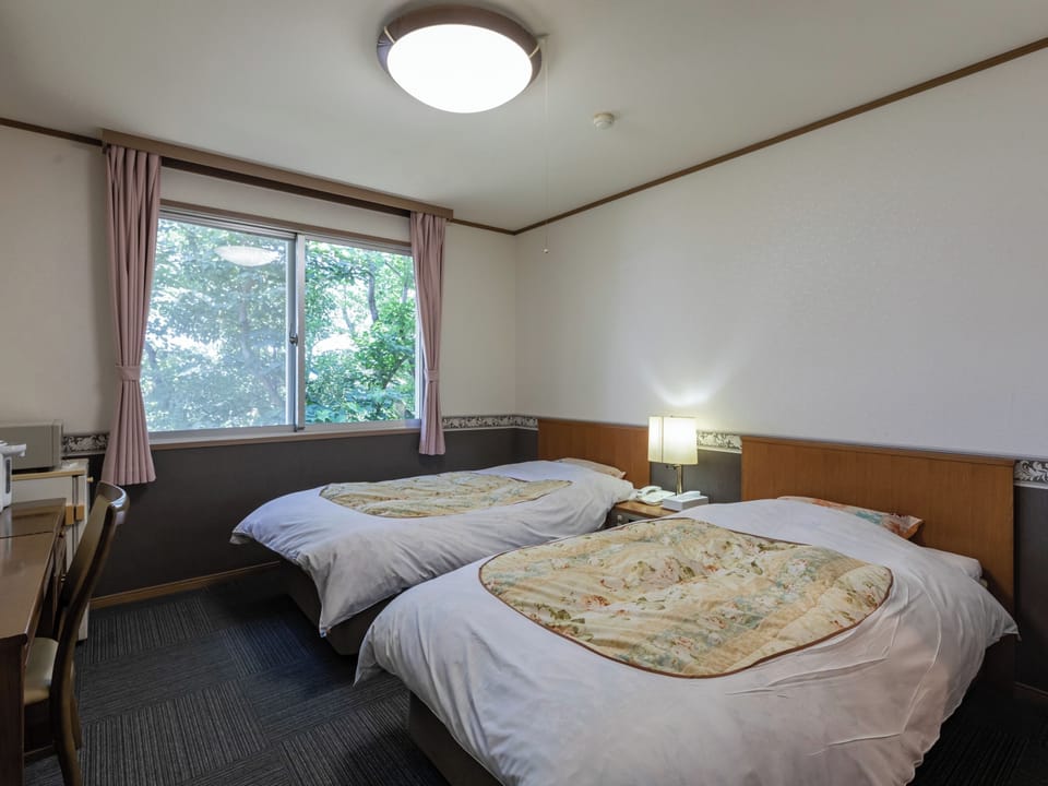Basic Twin Room, Non Smoking, Shared Bathroom | Down comforters, WiFi (free), bed sheets