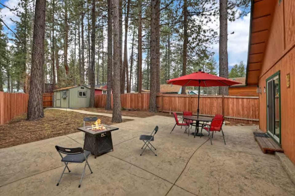 Backyard with Fire Pit