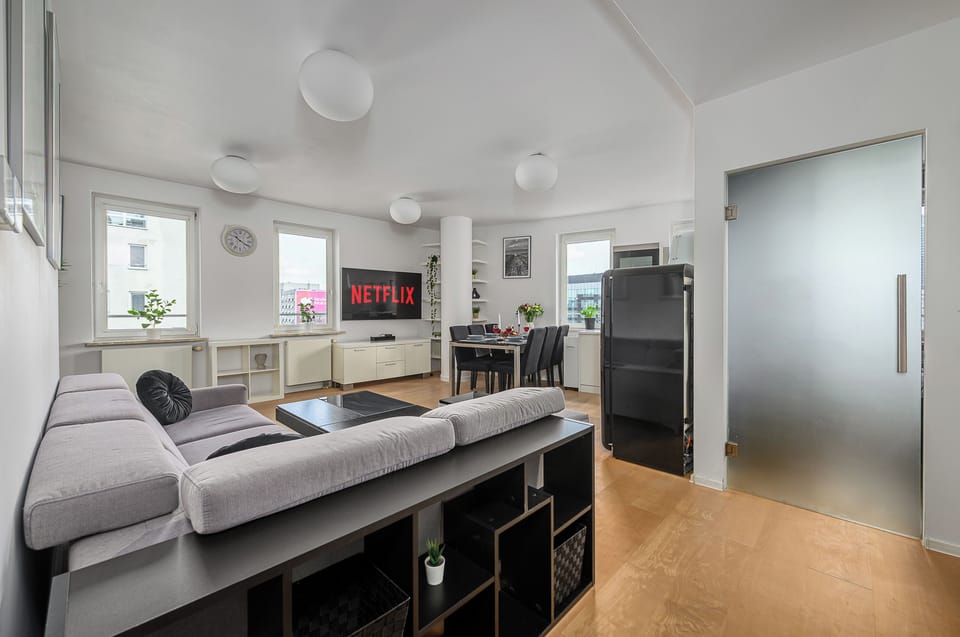 Comfort Apartment, Balcony, City View | Living area | 40-inch LCD TV with digital channels