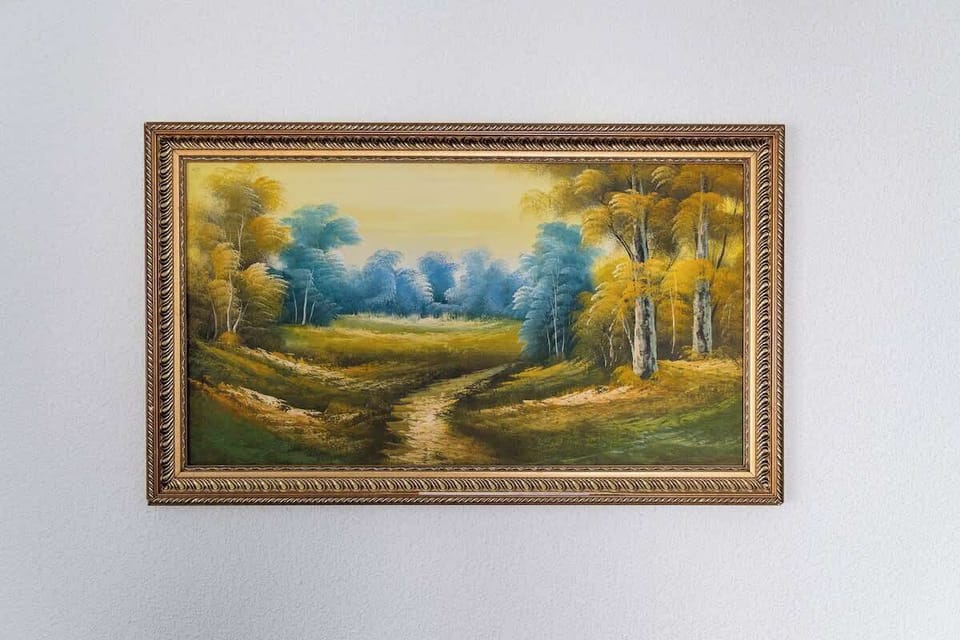 Decorative wall art adding character to the space