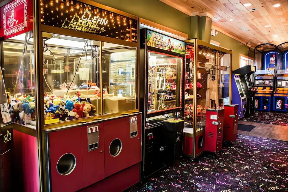 Arcade room featuring classic games for all ages to enjoy.
