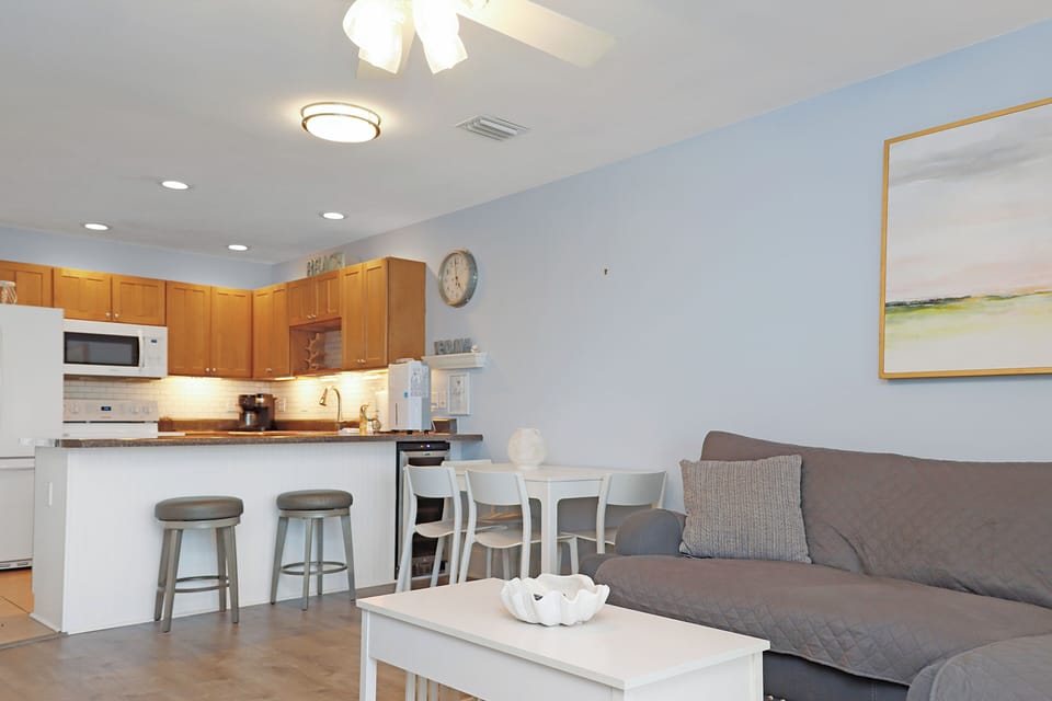 Living Room, Dining and Kitchen
