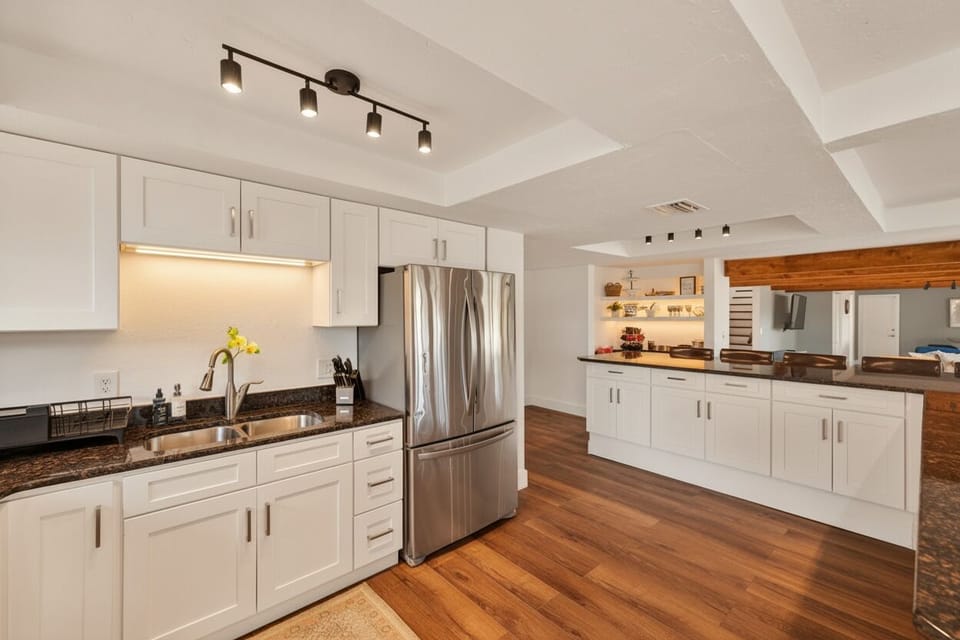 Large Kitchen Fridge and Sink