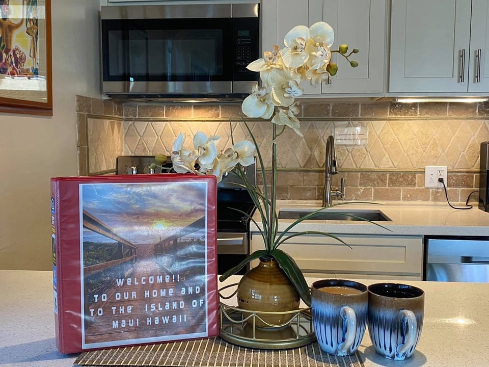 Kitchen with Welcome Book