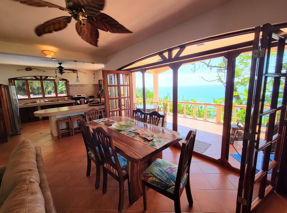 spacious handmade dining table