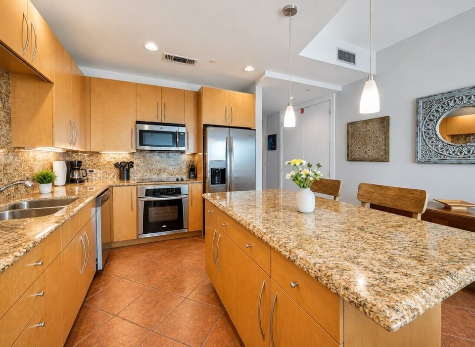 Fully stocked kitchen