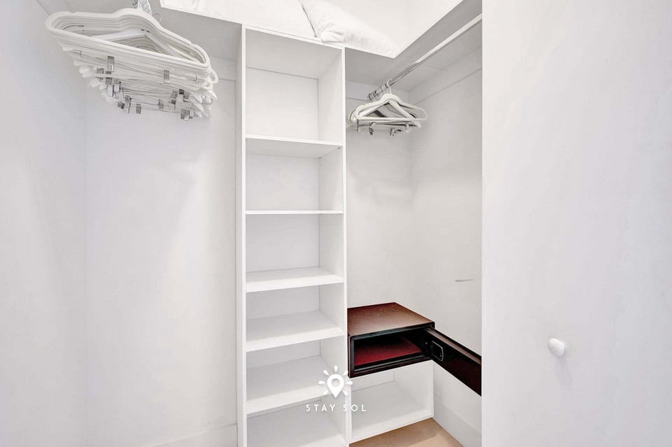 Neatly arranged storage to make you feel right at home