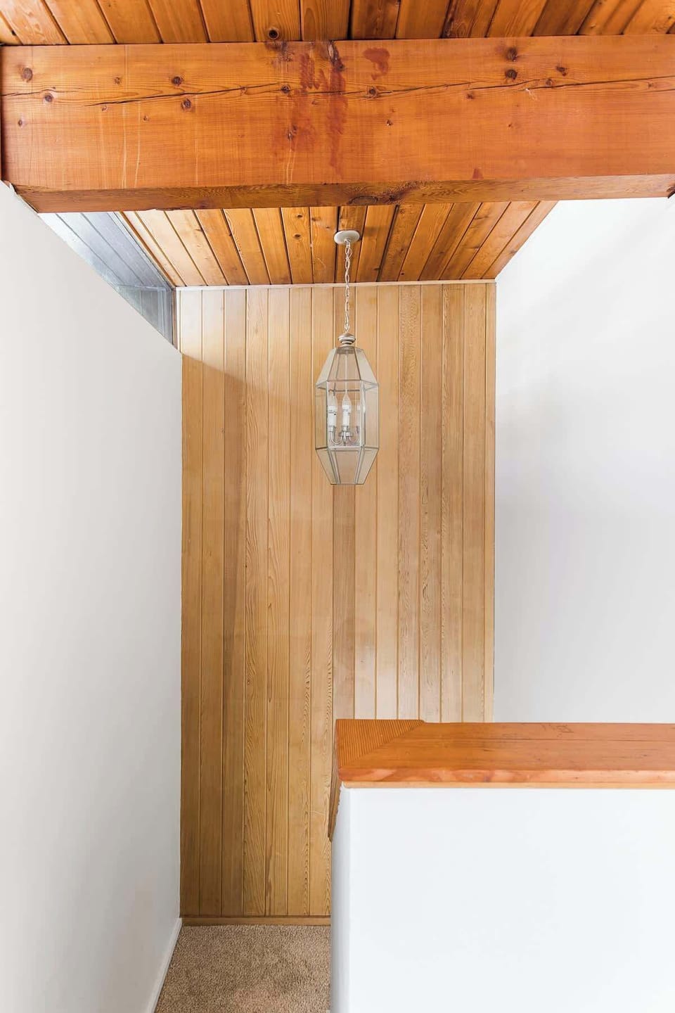 This modern looking cabin which was recently renovated was made in 1930s using old growth timber 