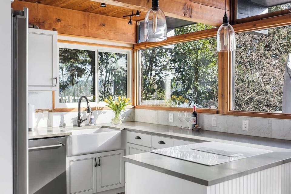 Open kitchen with majestic  views
