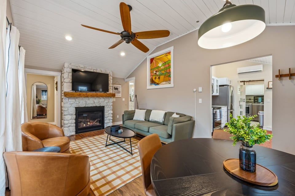 The open concept layout with the dining room and living space give plenty of opportunity to reconnect.