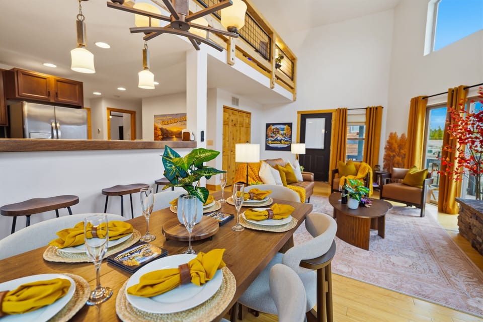 The dining area is spacious, upscale, and ready for everything from slow morning breakfasts to lively evening gatherings.