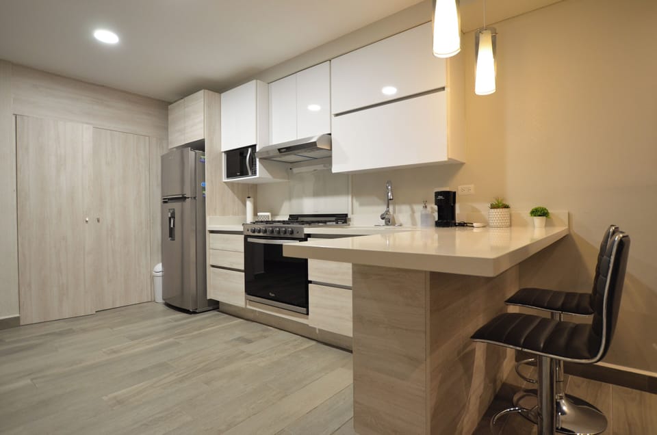 Suite, City View | Private kitchen | Full-size fridge, microwave, stovetop, toaster