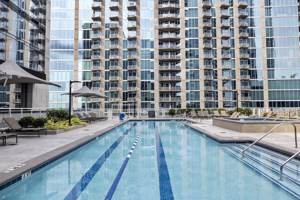 Swim morning laps in the sparkling, resort-style pool.