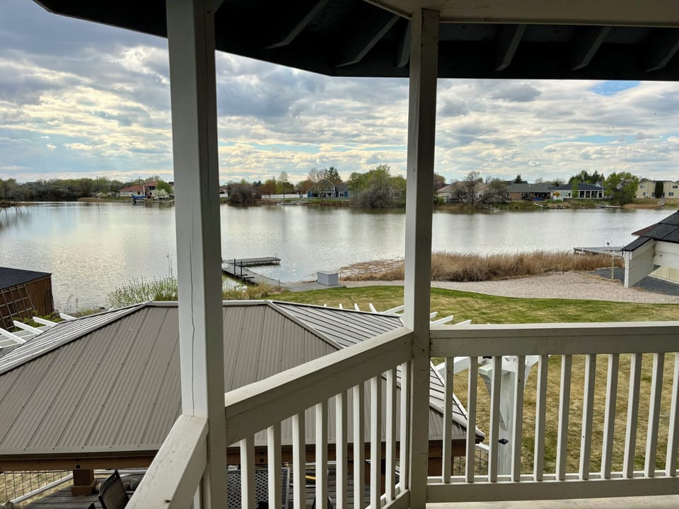 View from the small balcony off of upstairs bedroom