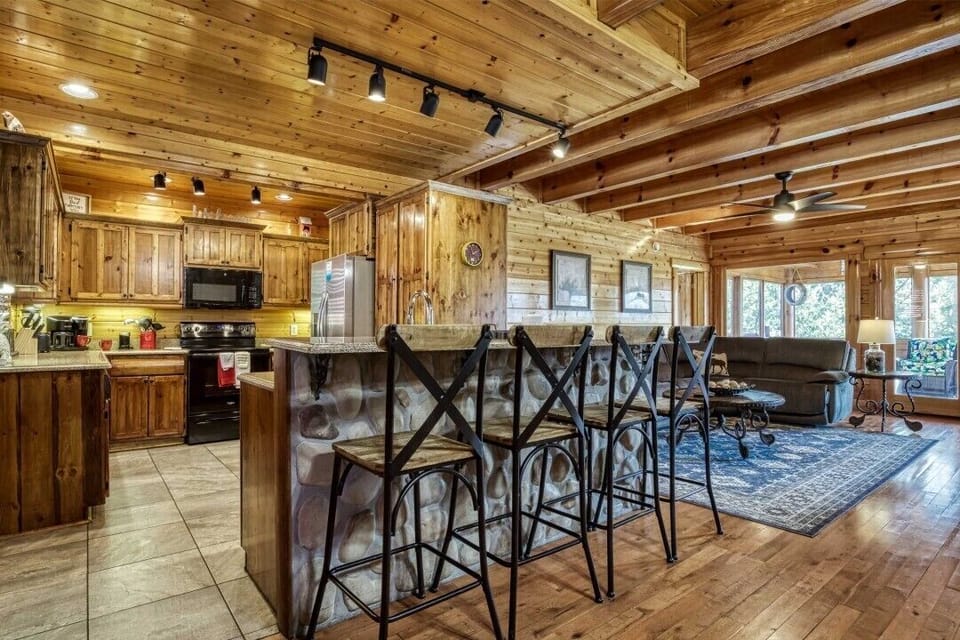 Open-concept kitchen and living space — perfect for gathering, cooking, and relaxing together.