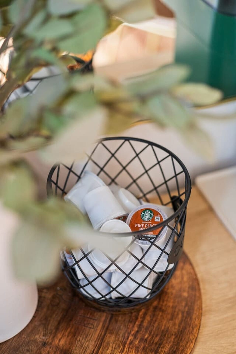 Starter stock of coffee pods provided.