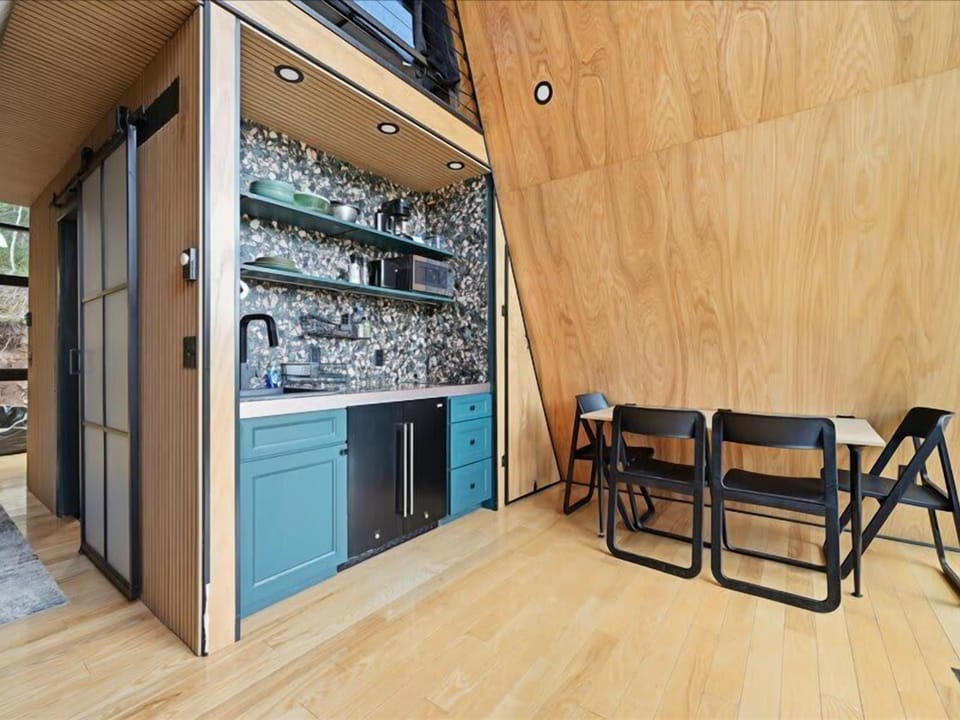 Stylish A-Frame Kitchenette & Dining Space