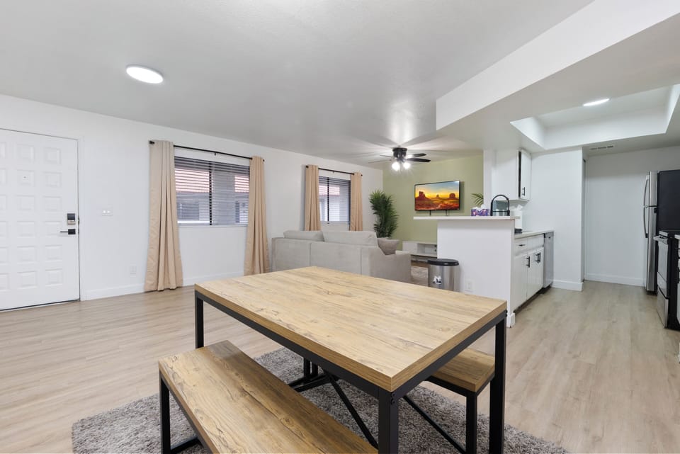 Spacious dining area