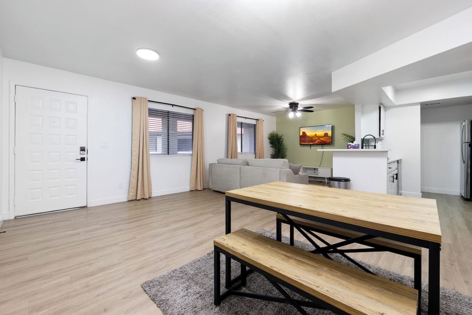 Easy access to living area & kitchen . Spacious 