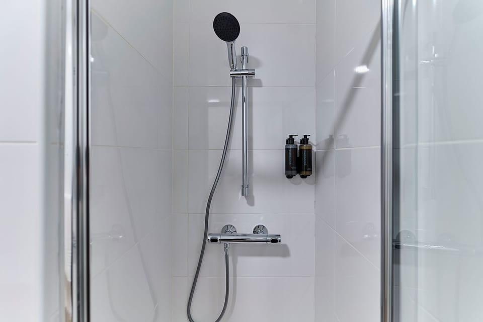 Economy Studio | Bathroom | Shower, hair dryer, towels, soap