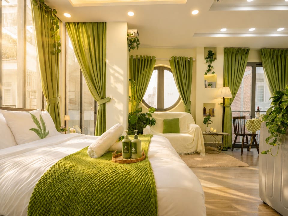 Deluxe Studio with Smart Projector and Bluetooth Speaker | View from room