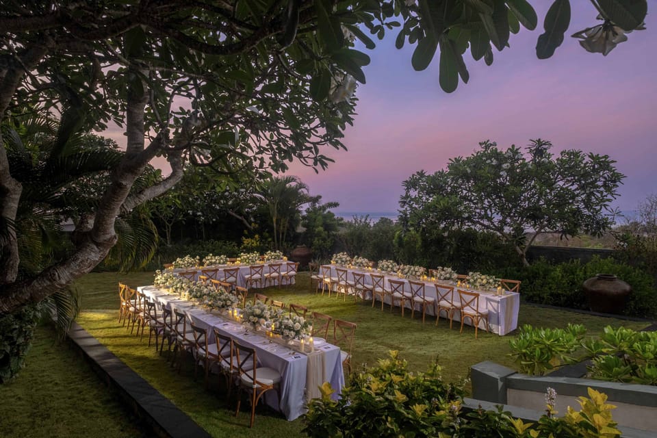 Outdoor wedding area