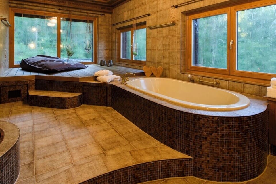 Chalet, 4 Bedrooms, Mountain View | Bathroom | Hair dryer