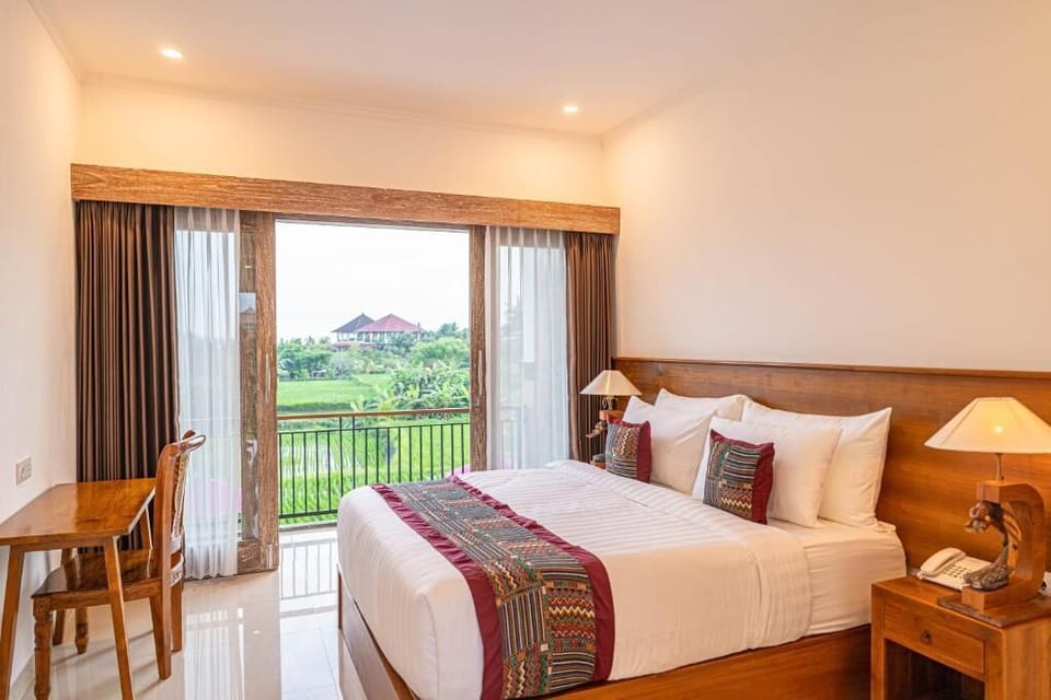 Deluxe Double Room, Balcony, Garden View | Desk, laptop workspace, free WiFi