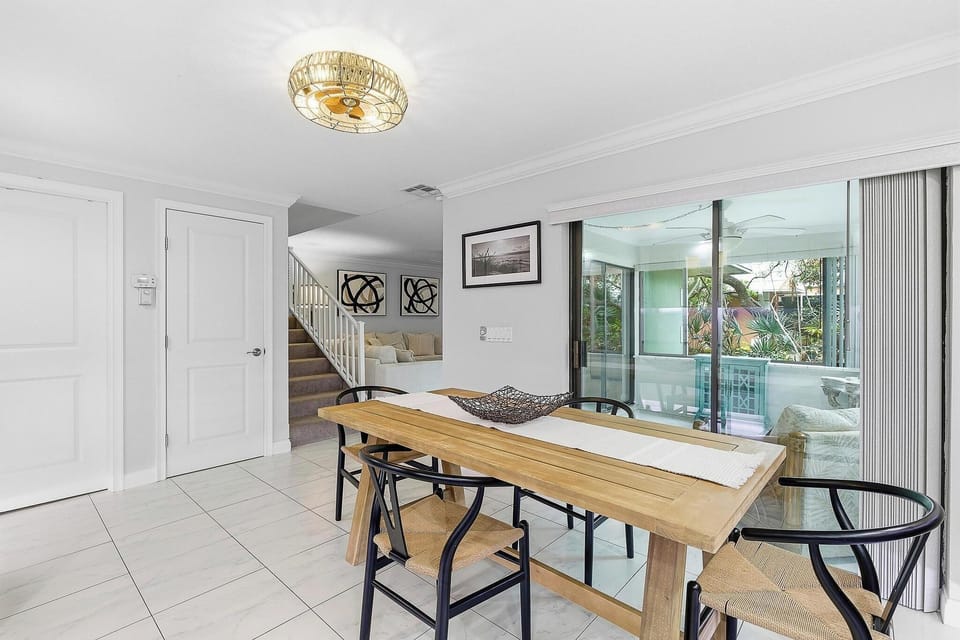 Dining table with seating for four