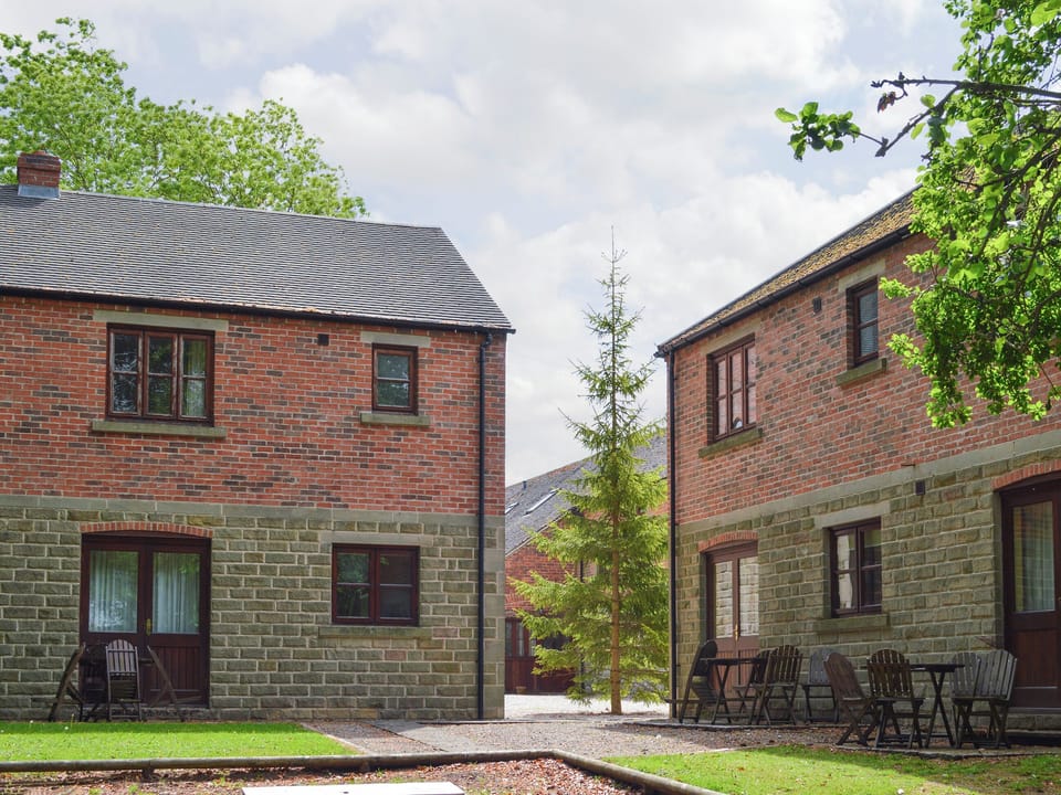 Sitting out area at rear of property | Callow Cottage - Knockerdown Cottages, Carsington, near Ashbourne