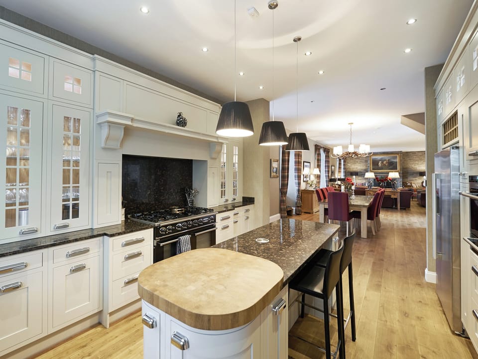Excellent kitchen looking through to the open plan dining and living area | The Coach House - Home Farm, Glendaruel
