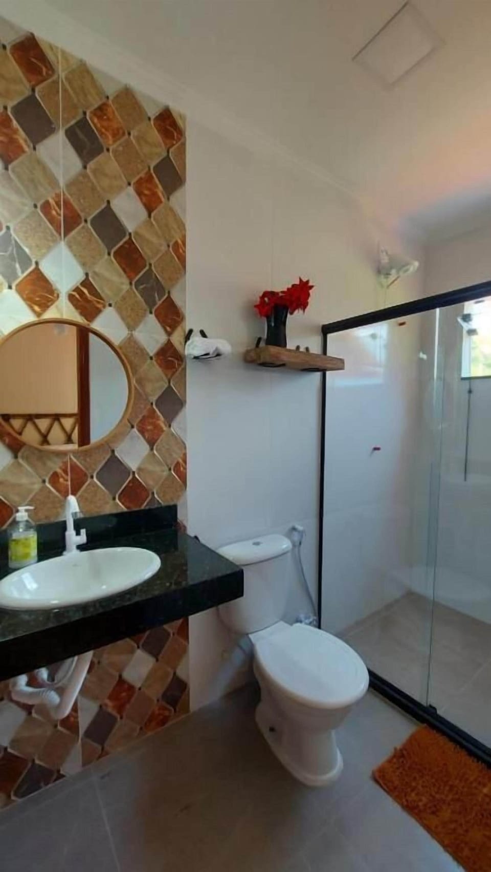 Separate tub and shower