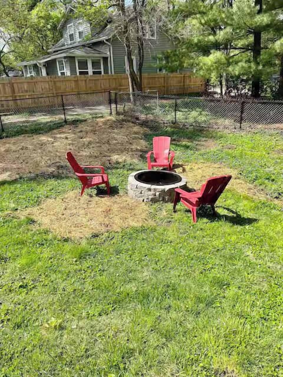 Enjoy our firepit out back! Perfect for spring, summer, and fall nights!