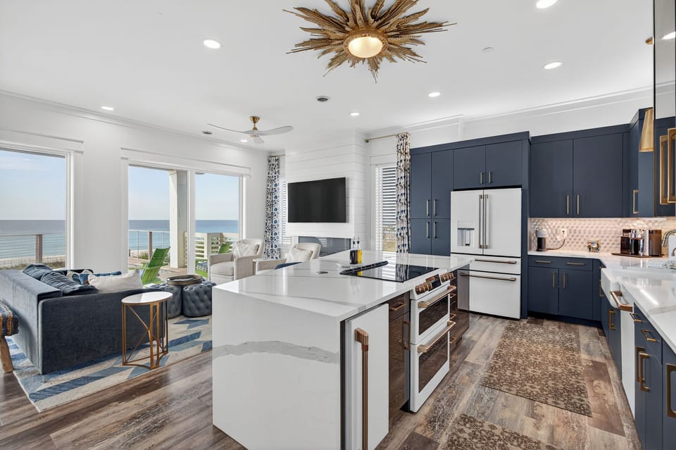 House, Multiple Beds, Pool Access, Ocean View (Beachfront Breezes) | Private kitchen | Coffee/tea maker