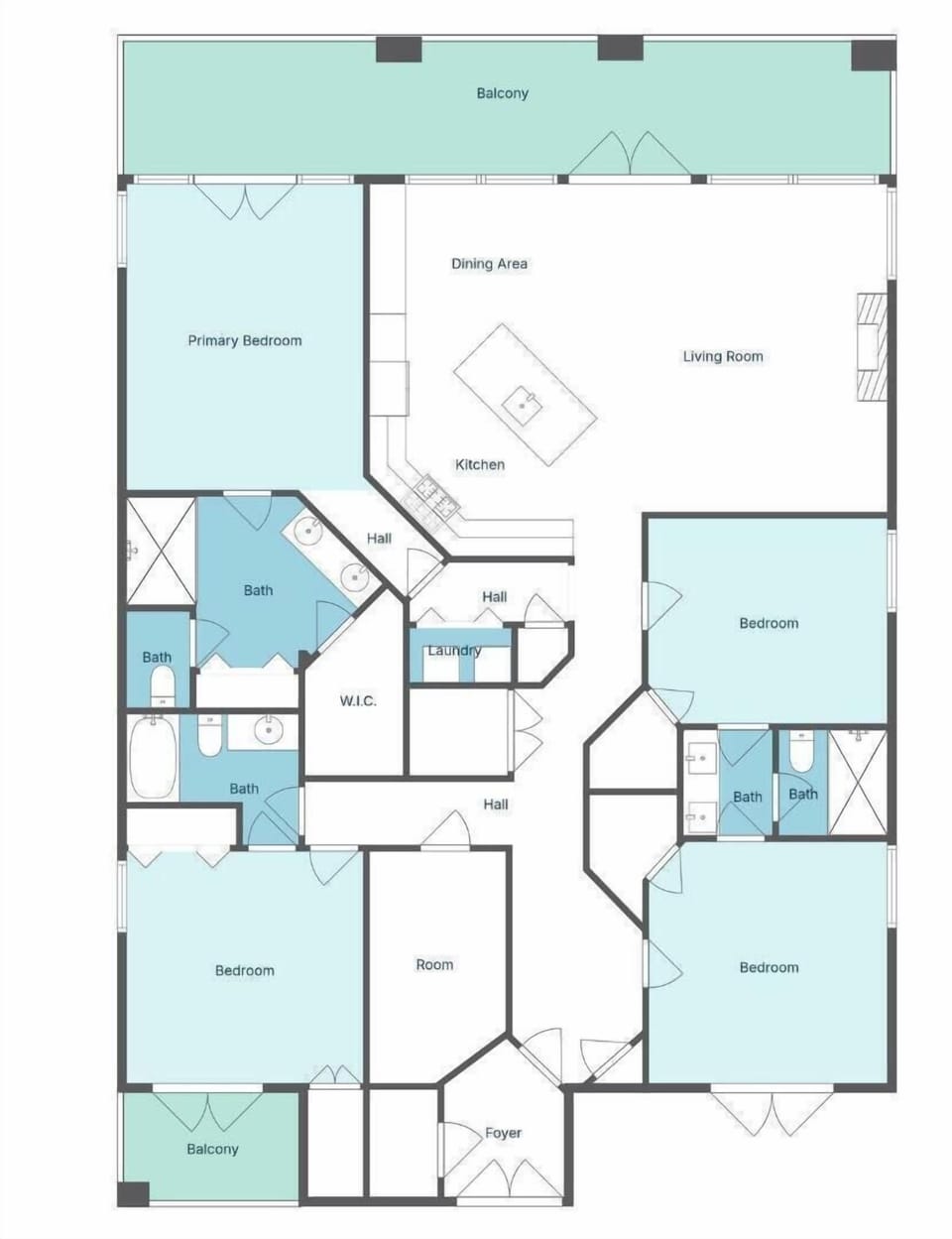 Condo, Multiple Beds, Balcony, Ocean View (Camelot at Nature Way) | Floor plan