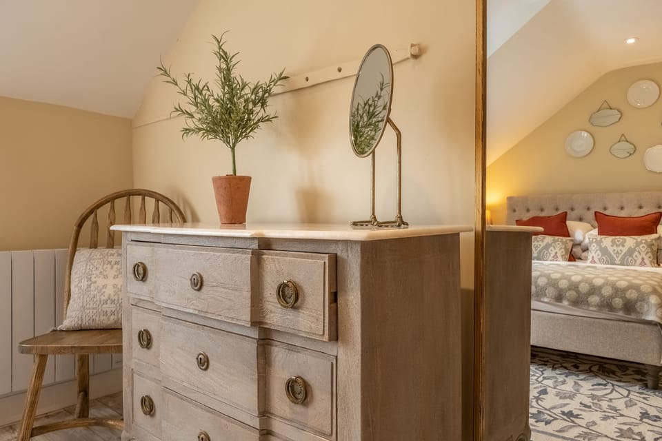 First floor: Rustic styling