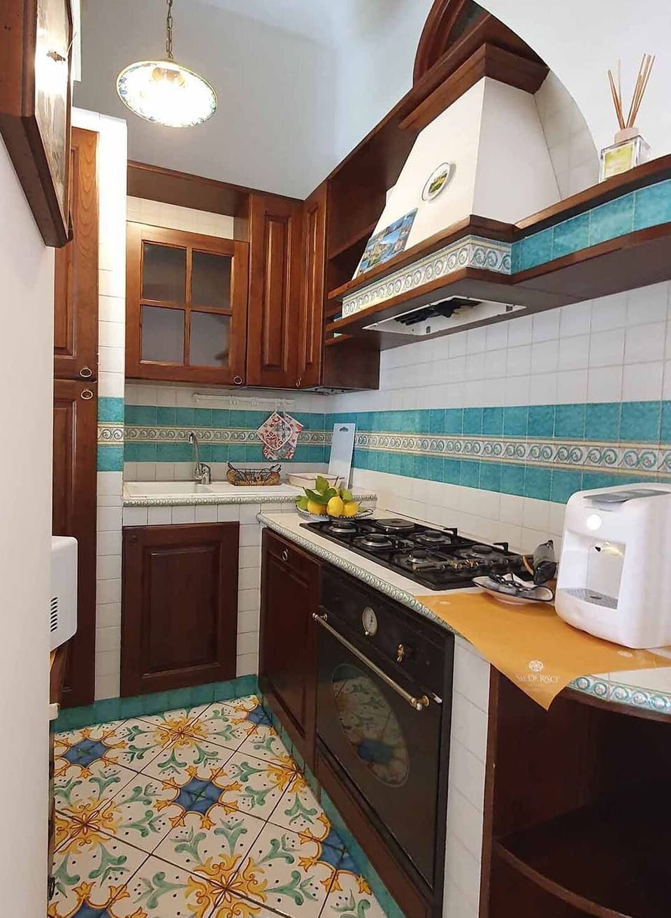 Kitchen, Flooring, Wood, Interior Design, Floor, Major Appliance, Countertop, Kitchen Appliance, Kitchen Stove, Cabinetry