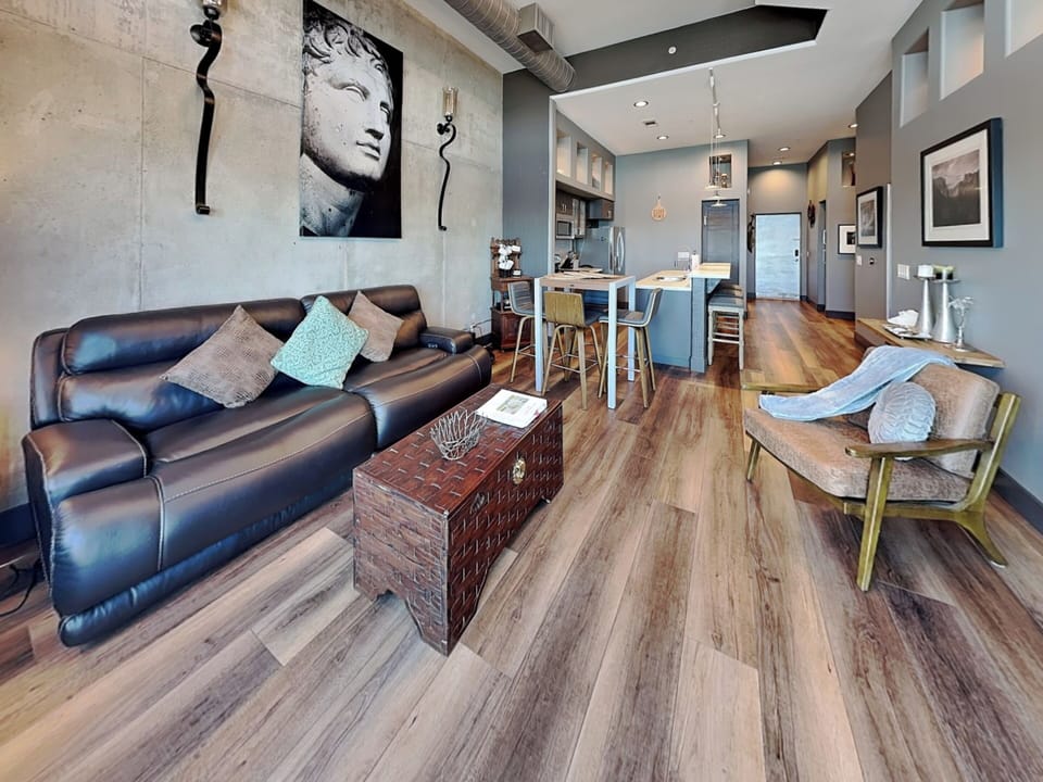 Open Concept Living Room, Kitchen, & Dining Area
