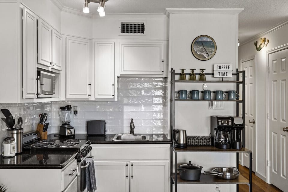 Fully equipped kitchen with everything you need for easy meals and extended stays.