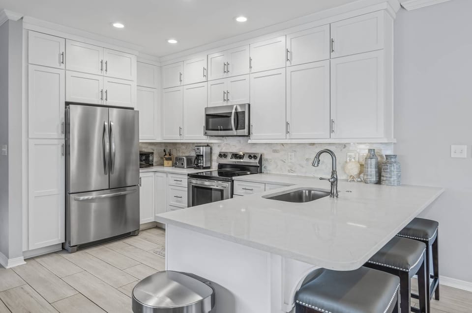 Condo, Multiple Beds, Patio, Pool View (Seagrove By the Sea B) | Private kitchen