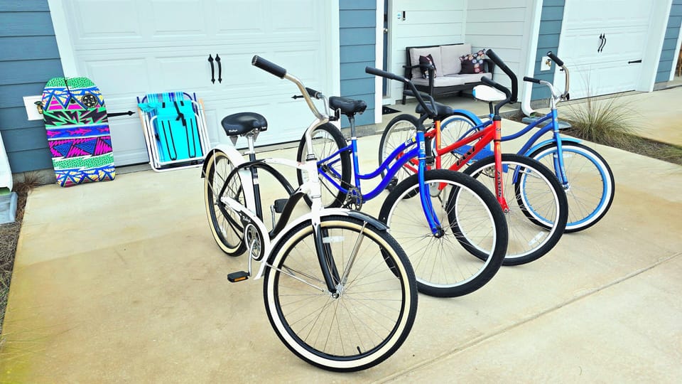 Complimentary bikes and beach gear—explore 30A, cruise around or to the beach
