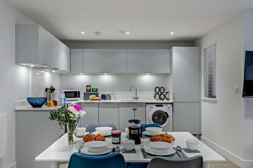 The dining kitchen at Pearl, Devon