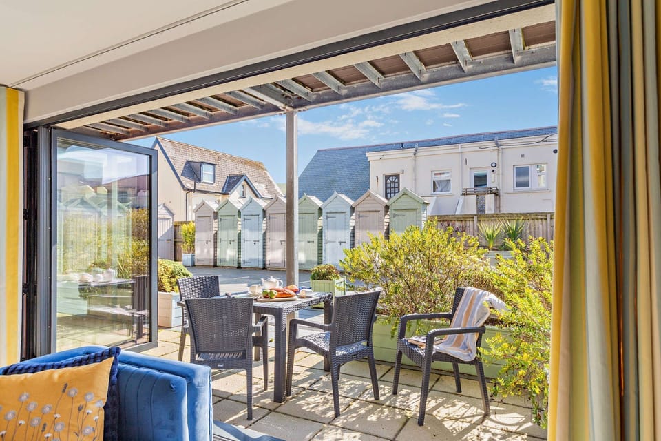 The patio at Coral, Devon