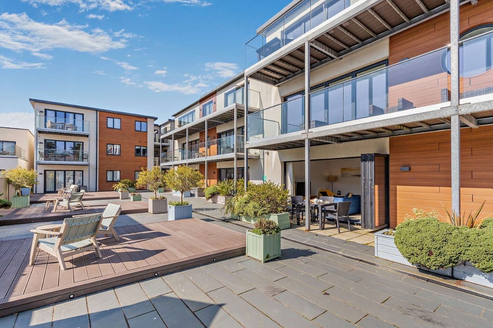 The outdoor space at Coral, Devon